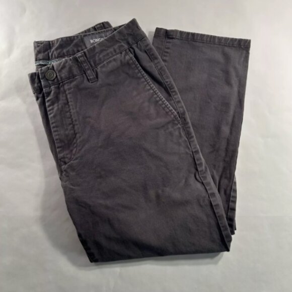 Bonobos Slim Mens Cotton Blend Flat Front Chino Pants Size 31 X 30 Gray - Picture 4 of 4